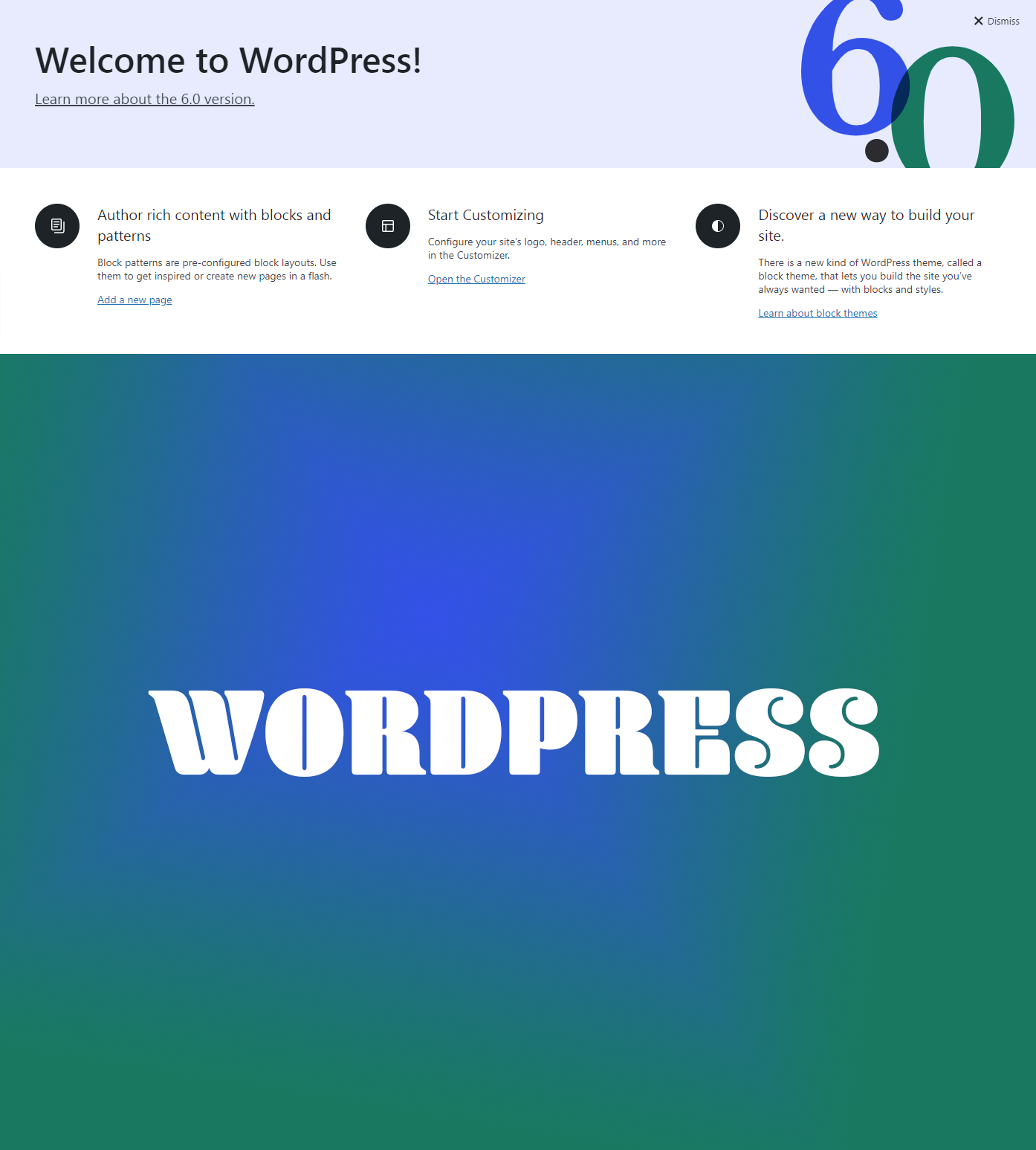 Witamy w WordPressie! Dowiedz się więcej o wersji 6.0.